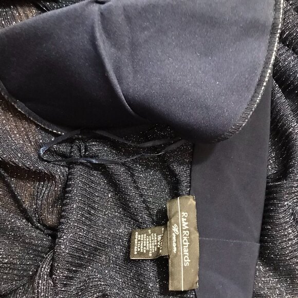 R&M RICHARDS Blue Metallic Evening Cover-Up Cardigan NEW 16W - Picture 8 of 11